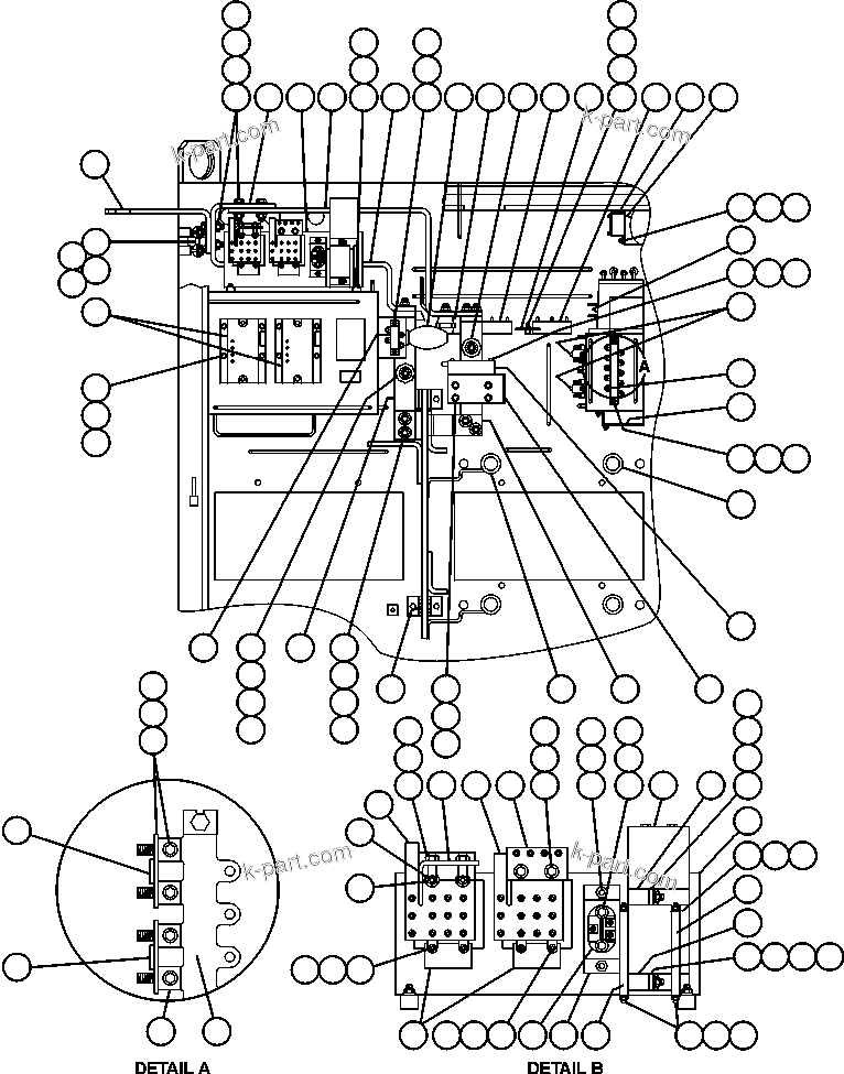 Komatsu parts book diagram for AFE48-AR  930E S/N A30115 SUNCOR: CONTROL CABINET (INSIDE TOP LEFT FRONT)