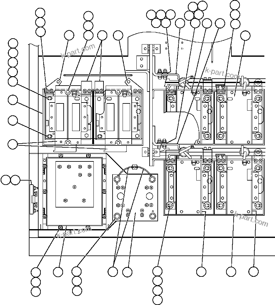 Komatsu parts book diagram for AFE48-AR  930E S/N A30115 SUNCOR: CONTROL CABINET (INSIDE LOWER LEFT FRONT)