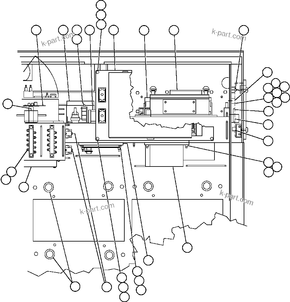 Komatsu parts book diagram for AFE48-AR  930E S/N A30115 SUNCOR: CONTROL CABINET (INSIDE TOP RIGHT FRONT)