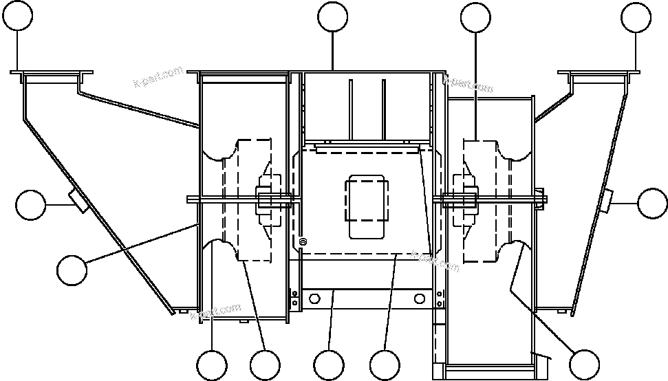 Komatsu parts book diagram for AFE48-AR  930E S/N A30115 SUNCOR: AUXILIARY BLOWER ASSEMBLY (PB8991)