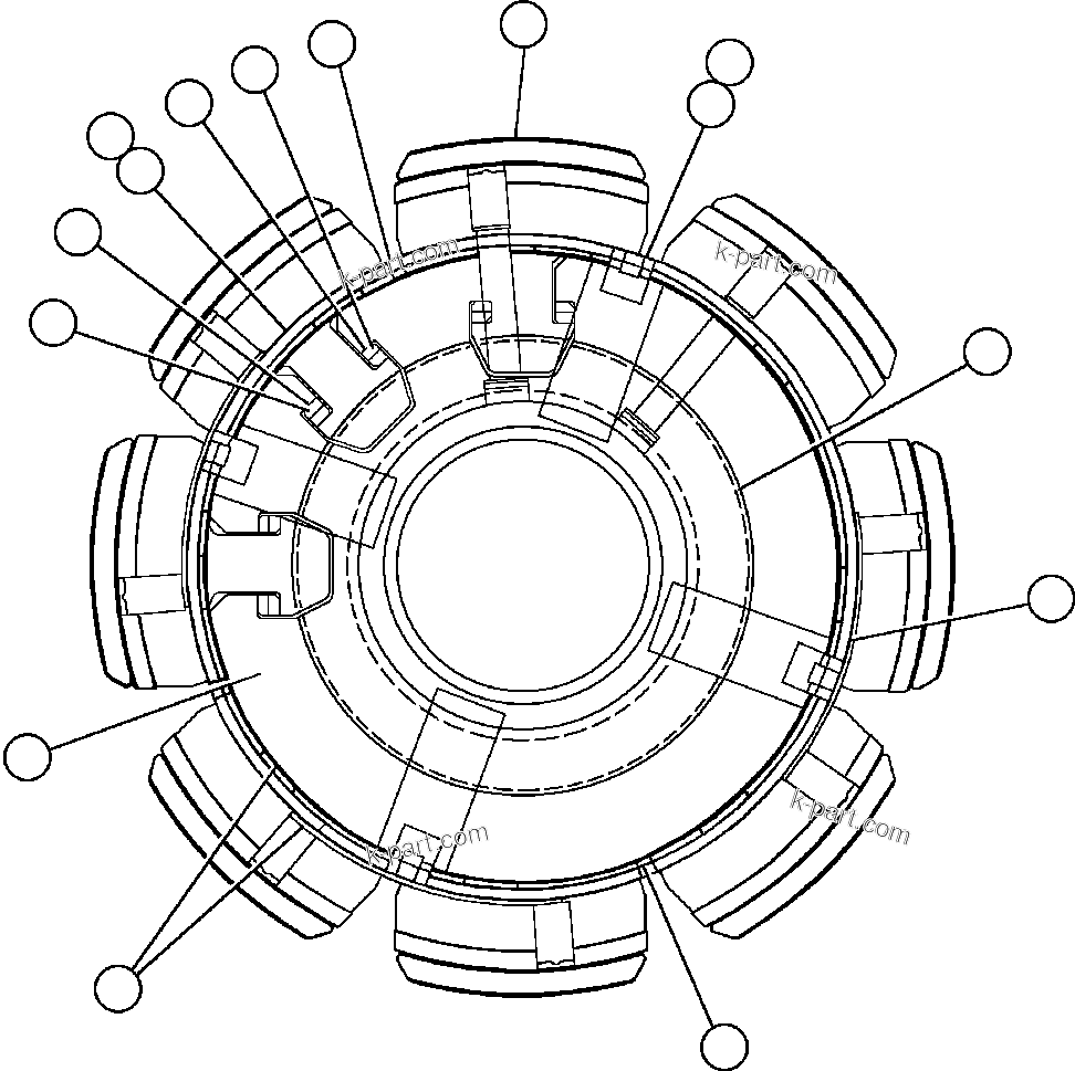 Komatsu parts book diagram for AFE48-AR  930E S/N A30115 SUNCOR: ALTERNATOR - ROTOR (BF4609)