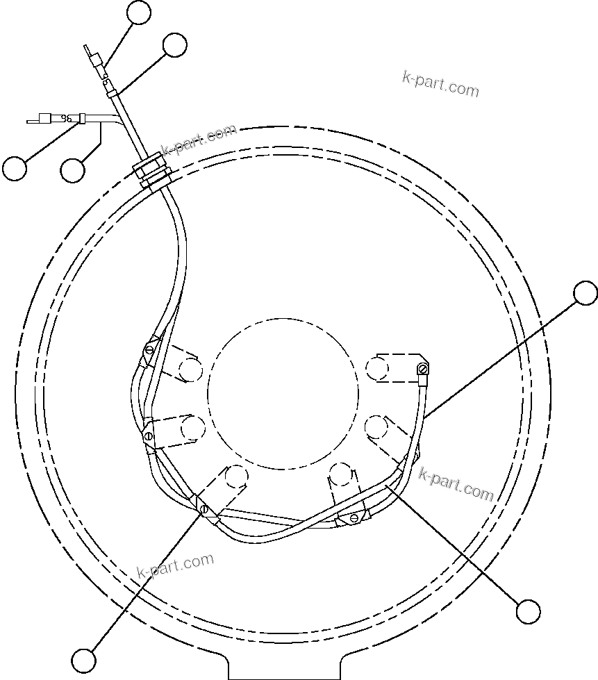 Komatsu parts book diagram for AFE48-AR  930E S/N A30115 SUNCOR: ALTERNATOR - FIELD CONNECTOR (BRUSH HOLDER)