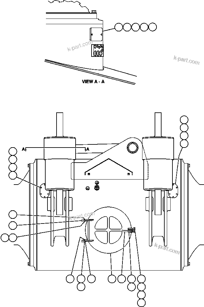 Komatsu parts book diagram for AFE48-AT  930E-2 S/N A30122-A30127 & A30130 BARRICK GOLDSTRIKE: REAR AXLE & HATCH COVERS