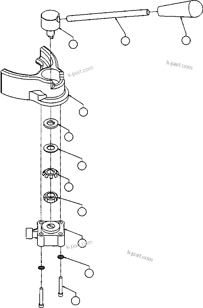 Komatsu parts book diagram for AFE48-AT  930E-2 S/N A30122-A30127 & A30130 BARRICK GOLDSTRIKE: RETARDER LEVER ASSEMBLY (EF7730)