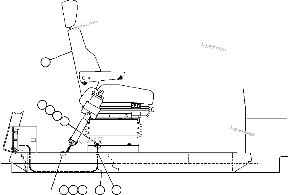 Komatsu parts book diagram for AFE48-AT  930E-2 S/N A30122-A30127 & A30130 BARRICK GOLDSTRIKE: OPERATOR'S SEAT