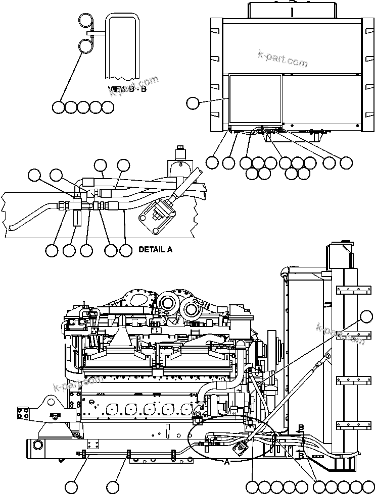 Komatsu parts book diagram for AFE48-AT  930E-2 S/N A30122-A30127 & A30130 BARRICK GOLDSTRIKE: FUEL SYSTEM COOLER