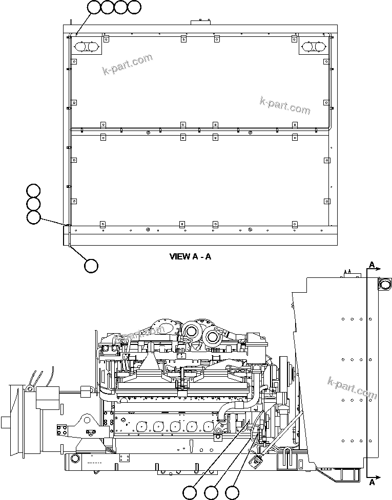 Komatsu parts book diagram for AFE48-AT  930E-2 S/N A30122-A30127 & A30130 BARRICK GOLDSTRIKE: ENGINE ELECTRICAL - RIGHT SIDE