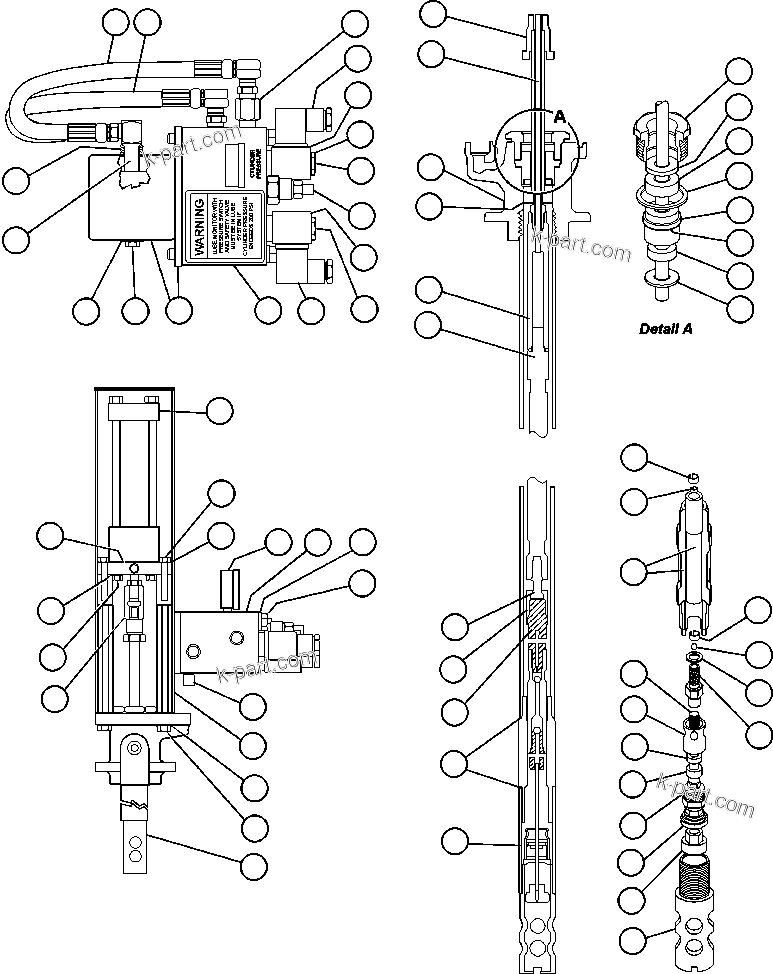 Komatsu parts book diagram for AFE48-AT  930E-2 S/N A30122-A30127 & A30130 BARRICK GOLDSTRIKE: LUBE PUMP ASSEMBLY (LA0596)