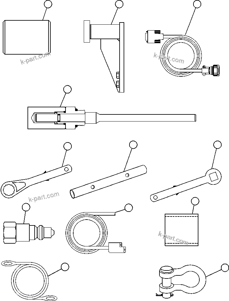 Komatsu parts book diagram for AFE48-AT  930E-2 S/N A30122-A30127 & A30130 BARRICK GOLDSTRIKE: TOOL GROUP - DOMESTIC