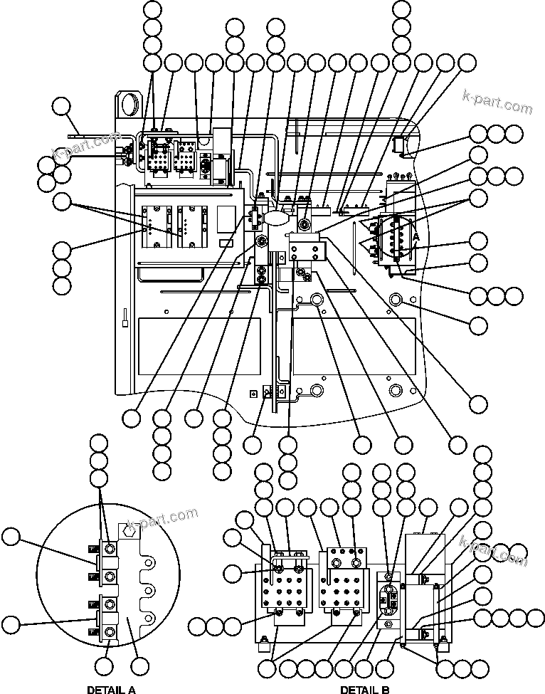 Komatsu parts book diagram for AFE48-AT  930E-2 S/N A30122-A30127 & A30130 BARRICK GOLDSTRIKE: CONTROL CABINET (INSIDE TOP LEFT FRONT)