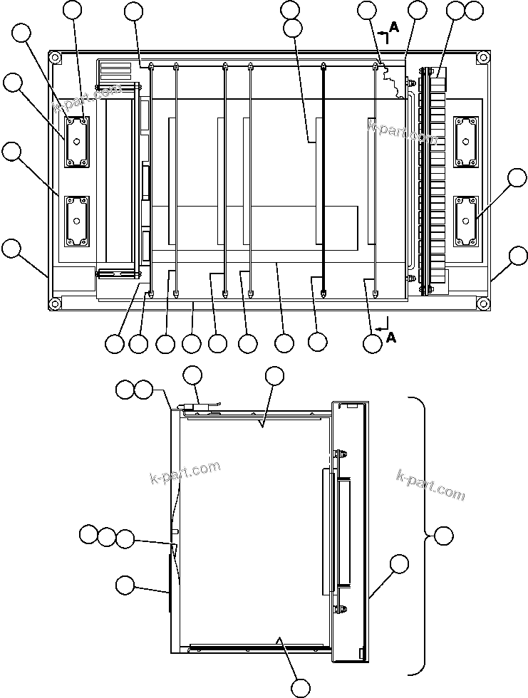 Komatsu parts book diagram for AFE48-AT  930E-2 S/N A30122-A30127 & A30130 BARRICK GOLDSTRIKE: CONTROL PANEL - P.S.C. (GE0505)
