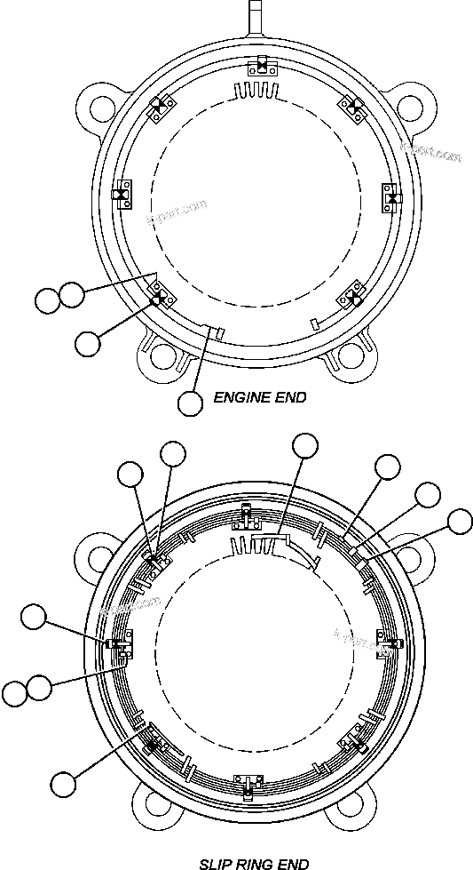 Komatsu parts book diagram for AFE48-AT  930E-2 S/N A30122-A30127 & A30130 BARRICK GOLDSTRIKE: ALTERNATOR - STATOR