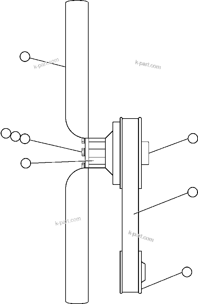 Komatsu parts book diagram for AFE48-AU  930E-2 S/N A30098 & A30100 BARRICK: FAN & FAN DRIVE