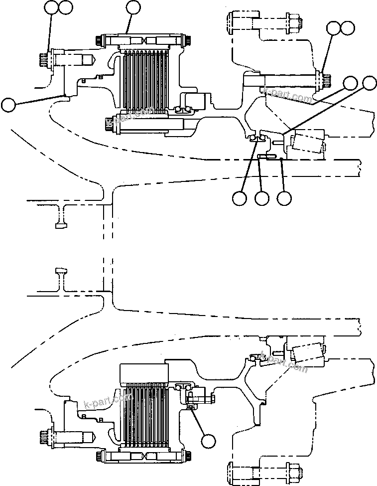 Komatsu parts book diagram for AFE48-AU  930E-2 S/N A30098 & A30100 BARRICK: REAR BRAKE MOUNTING