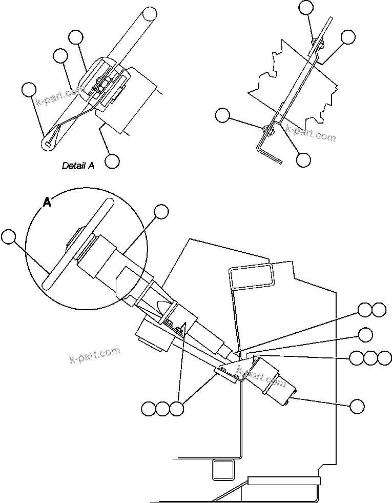 Komatsu parts book diagram for AFE48-AU  930E-2 S/N A30098 & A30100 BARRICK: STEERING COLUMN & CONTROL VALVE INSTL