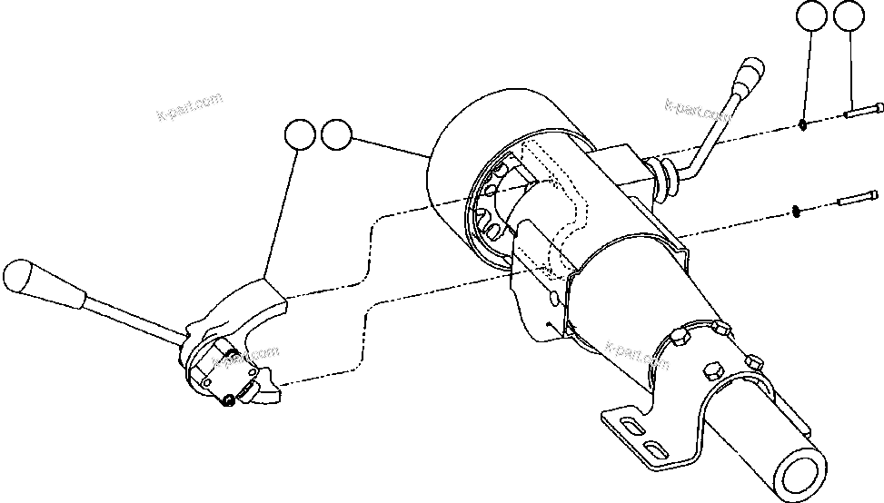 Komatsu parts book diagram for AFE48-AU  930E-2 S/N A30098 & A30100 BARRICK: STEERING COLUMN AND LEVER ASSEMBLY