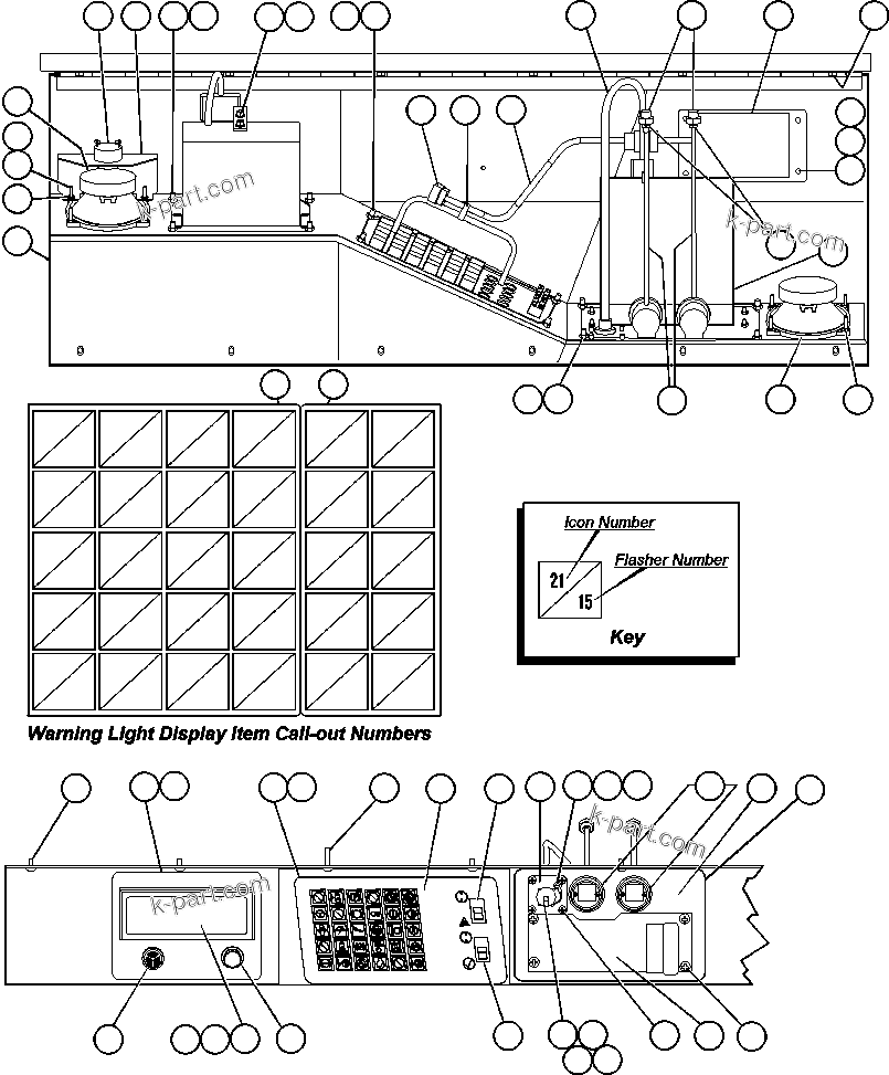 Komatsu parts book diagram for AFE48-AU  930E-2 S/N A30098 & A30100 BARRICK: OVERHEAD DASH MODULE
