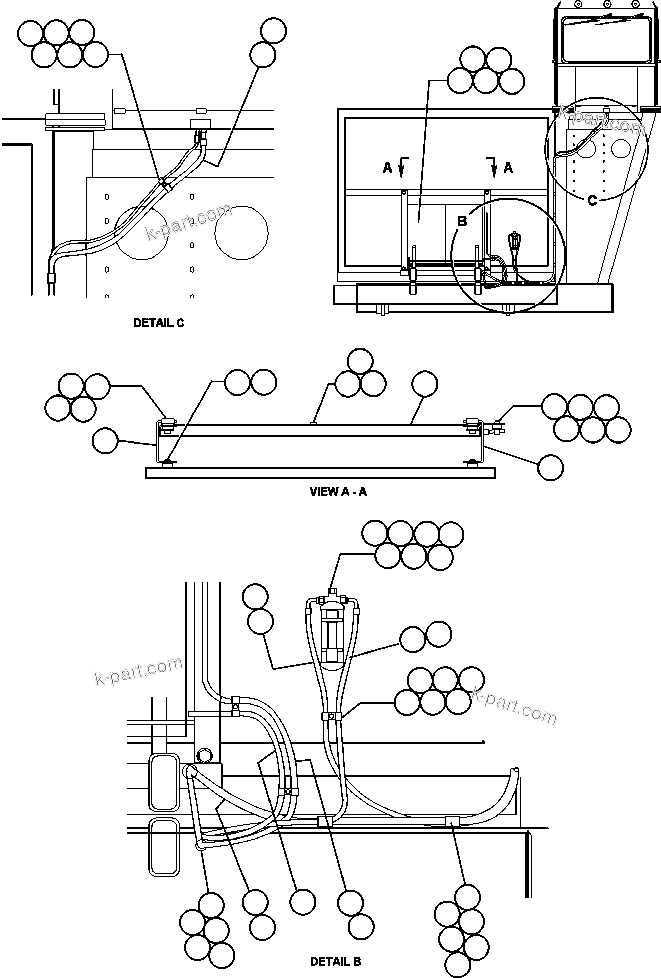 Komatsu parts book diagram for AFE48-AU  930E-2 S/N A30098 & A30100 BARRICK: AIR CONDITIONER PIPING & INSTALLATION