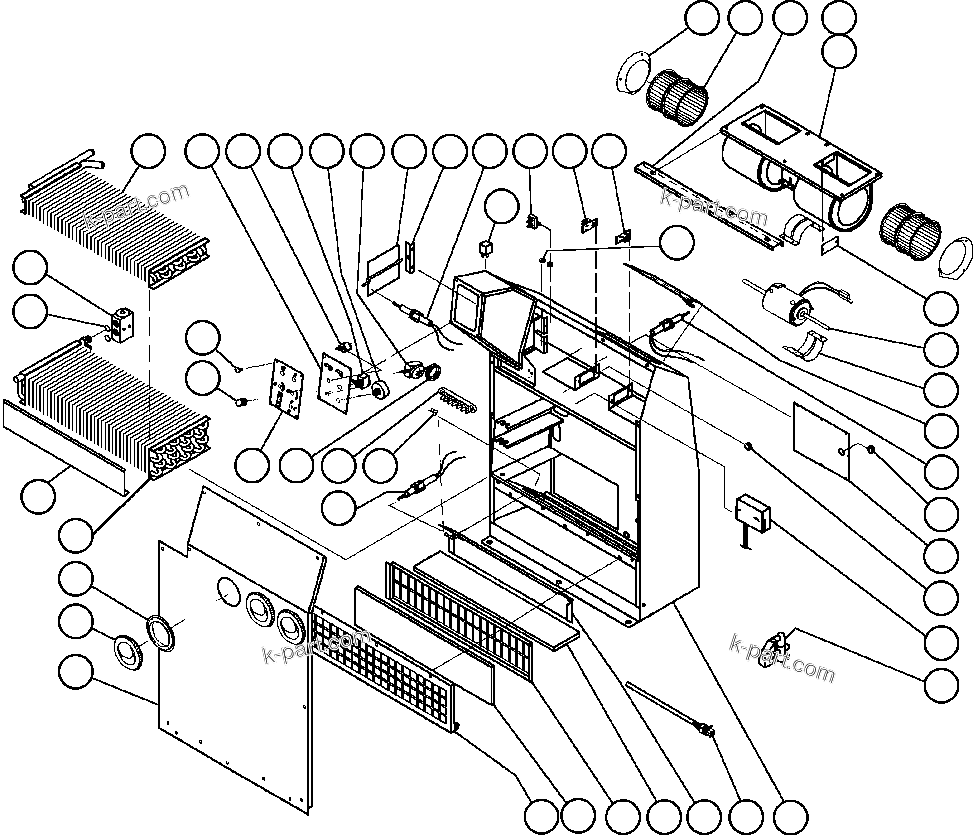 Komatsu parts book diagram for AFE48-AU  930E-2 S/N A30098 & A30100 BARRICK: HEATER/AIR CONDITIONER ASSM - 2 (SM5273)