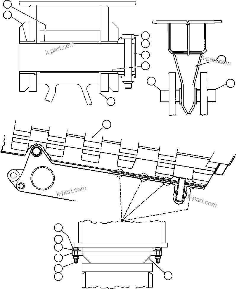 Komatsu parts book diagram for AFE48-AU  930E-2 S/N A30098 & A30100 BARRICK: BODY & BODY PIVOT