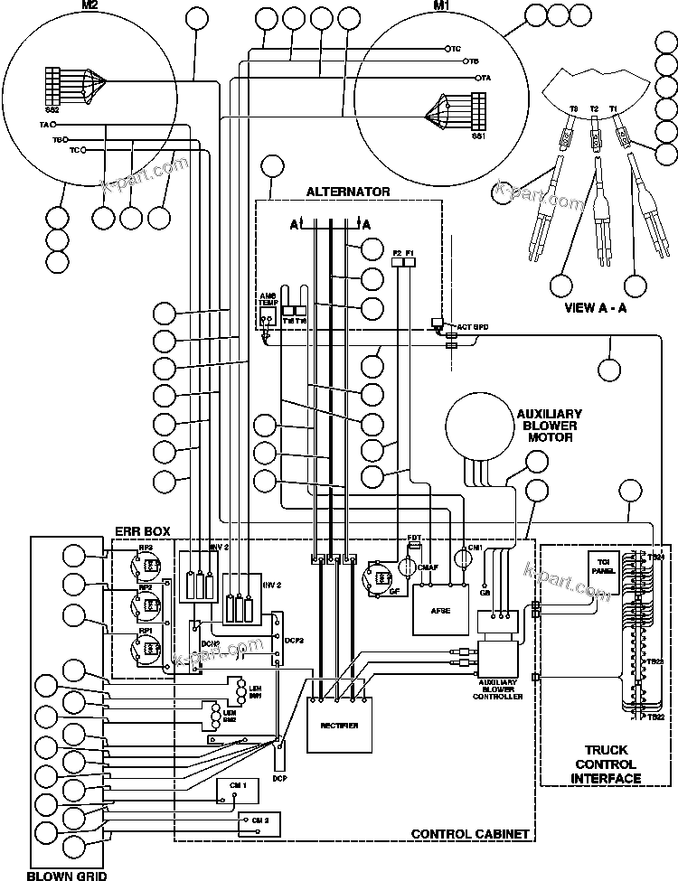 Komatsu parts book diagram for AFE48-AU  930E-2 S/N A30098 & A30100 BARRICK: ELECTRICAL COMPONENT POWER WIRING