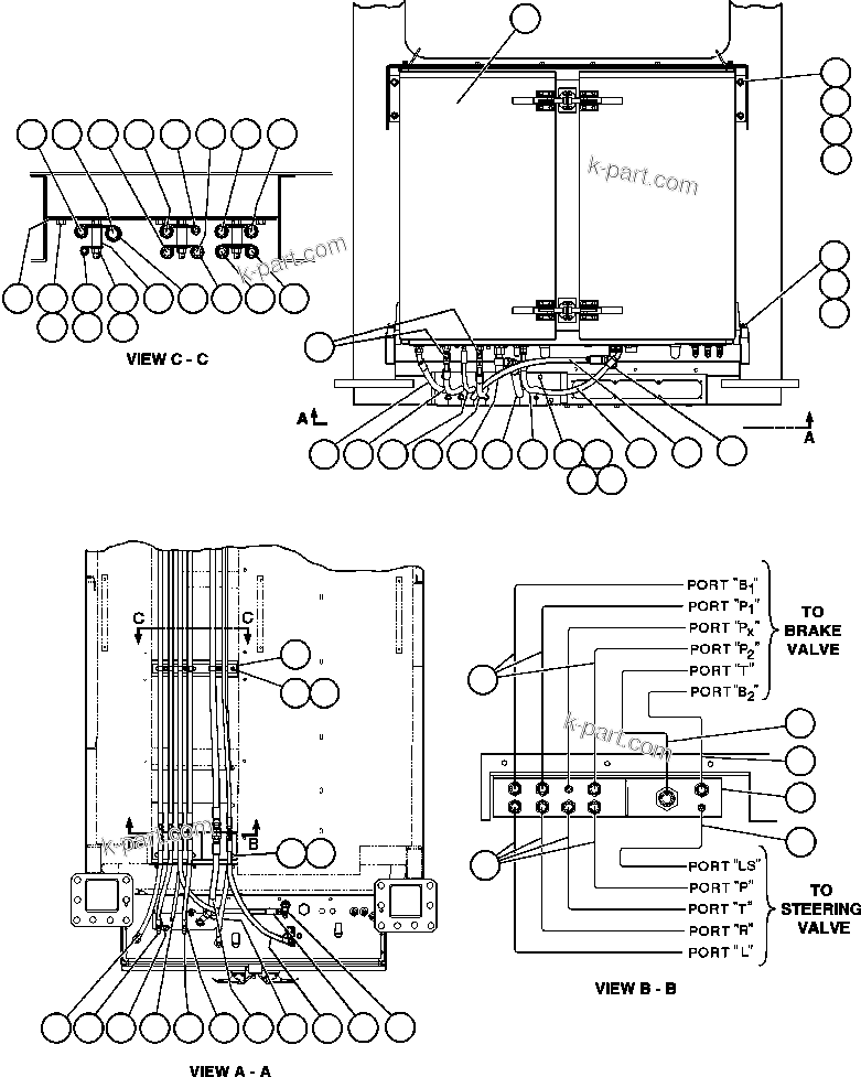 Komatsu parts book diagram for AFE48-AU  930E-2 S/N A30098 & A30100 BARRICK: BRAKE CABINET/CAB PIPING