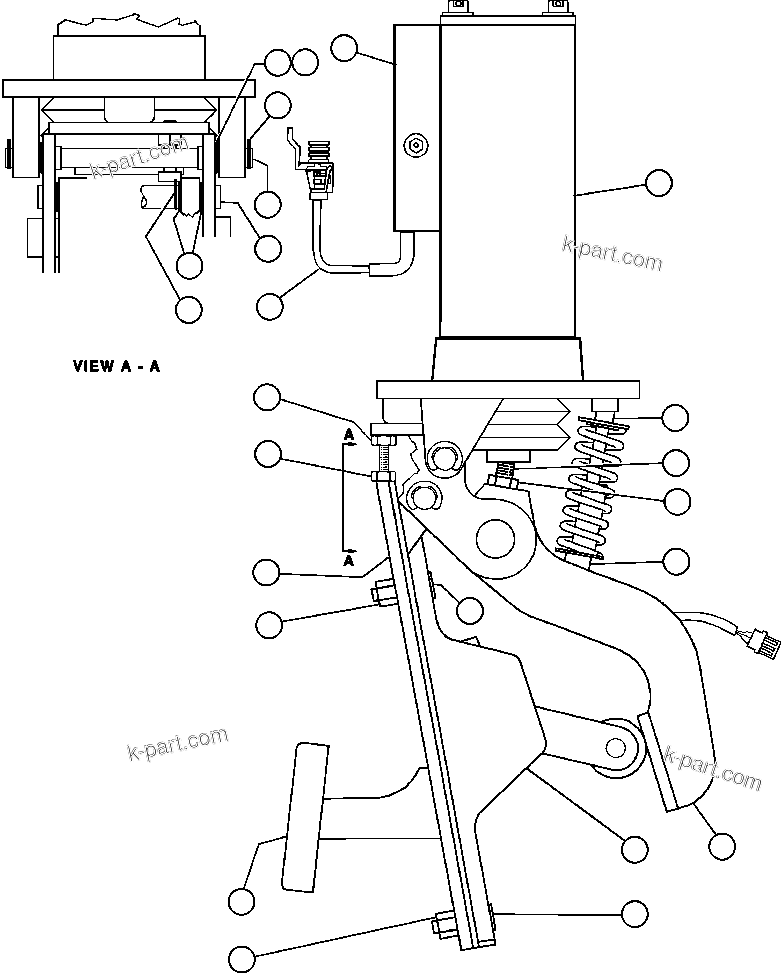 Komatsu parts book diagram for AFE48-AU  930E-2 S/N A30098 & A30100 BARRICK: RETARD/BRAKE VALVE ASSM (PC0420)