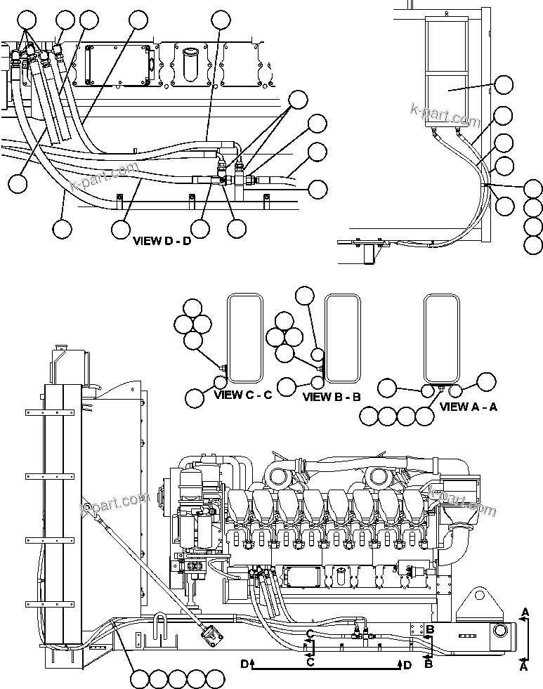 Komatsu parts book diagram for AFE48-AU  930E-2 S/N A30098 & A30100 BARRICK: FUEL SYSTEM COOLER