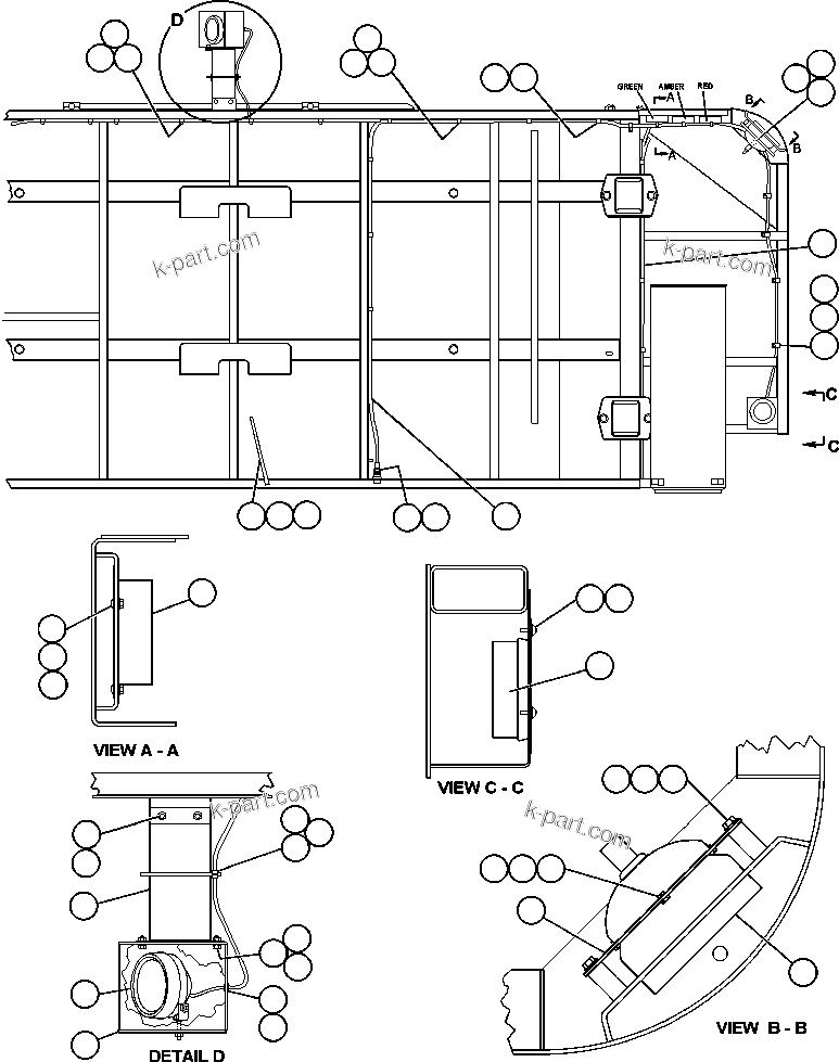 Komatsu parts book diagram for AFE48-AU  930E-2 S/N A30098 & A30100 BARRICK: RIGHT DECK ELECTRICAL GROUP