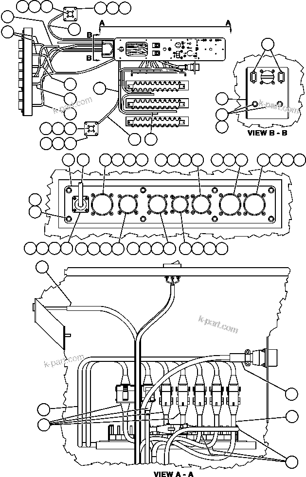 Komatsu parts book diagram for AFE48-AU  930E-2 S/N A30098 & A30100 BARRICK: CAB CONNECTOR PLATE & WIRING