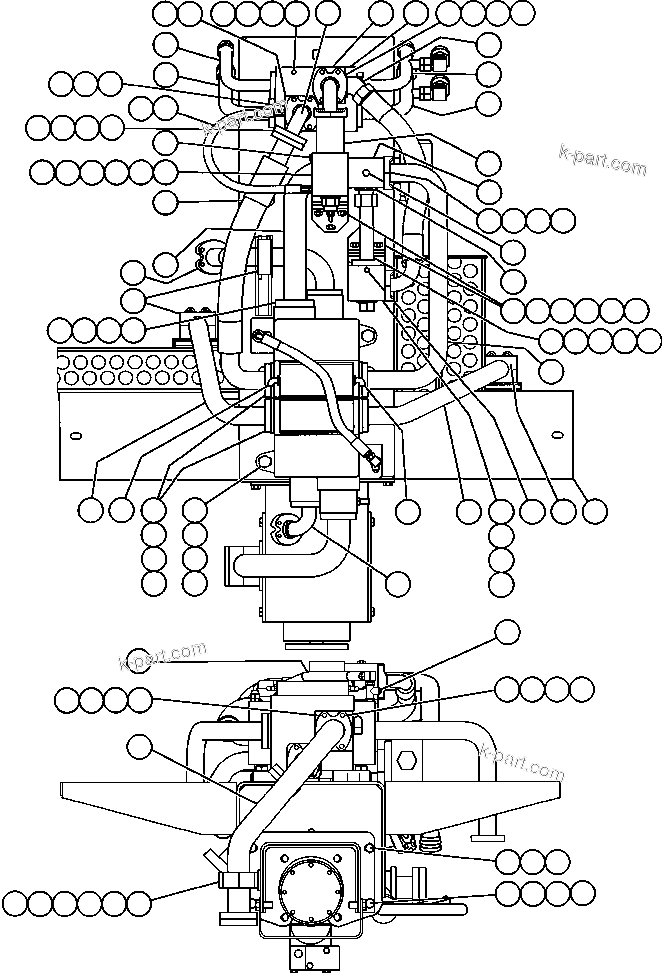 Komatsu parts book diagram for AFE48-AU  930E-2 S/N A30098 & A30100 BARRICK: PUMP/HOIST VALVE MODULE
