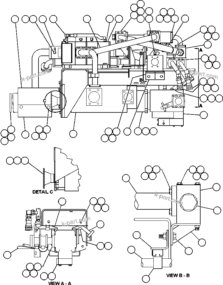 Komatsu parts book diagram for AFE48-AU  930E-2 S/N A30098 & A30100 BARRICK: PUMP/HOIST VALVE MODULE - 1