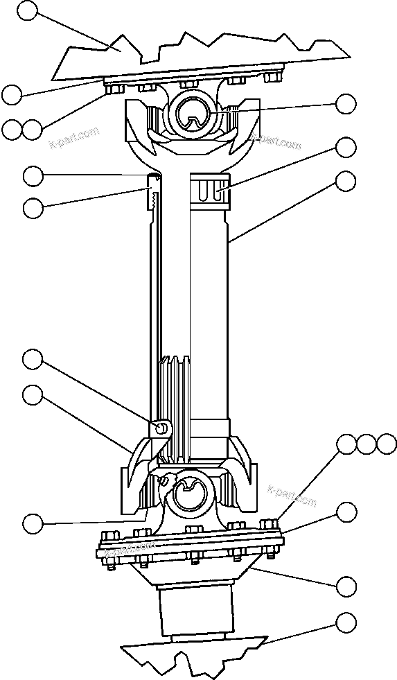 Komatsu parts book diagram for AFE48-AU  930E-2 S/N A30098 & A30100 BARRICK: UNIVERSAL JOINT INSTALLATION