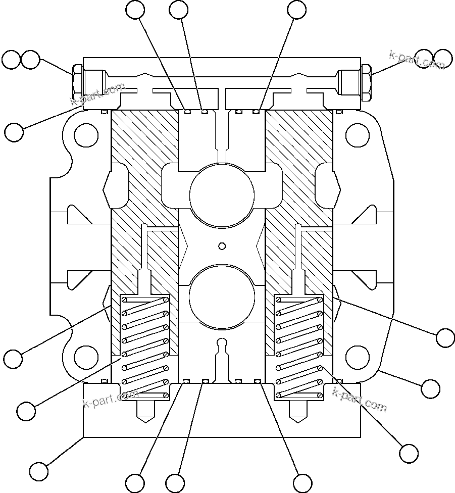 Komatsu parts book diagram for AFE48-AU  930E-2 S/N A30098 & A30100 BARRICK: SPOOL SECTION ASSEMBLY - TANK (BF3050)