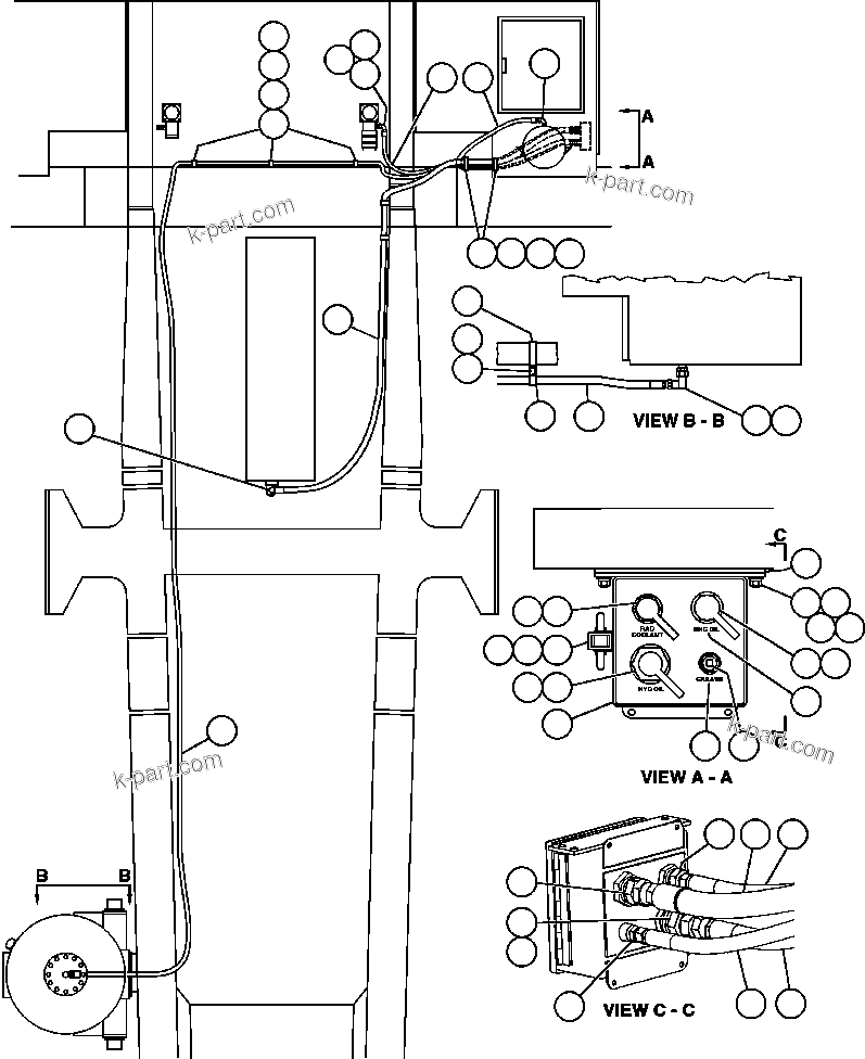 Komatsu parts book diagram for AFE48-AU  930E-2 S/N A30098 & A30100 BARRICK: SERVICE CENTER R.H.