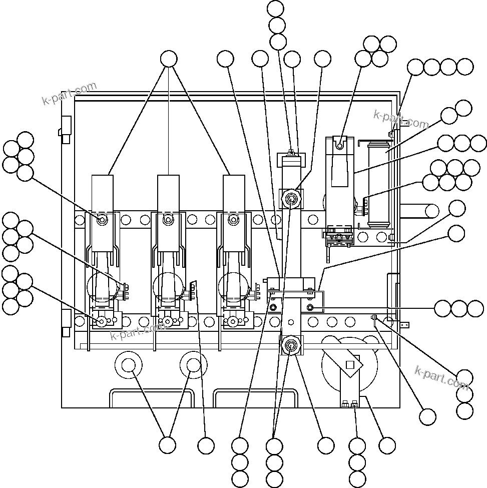 Komatsu parts book diagram for AFE48-AU  930E-2 S/N A30098 & A30100 BARRICK: CONTROL CABINET - CONTACTOR BOX