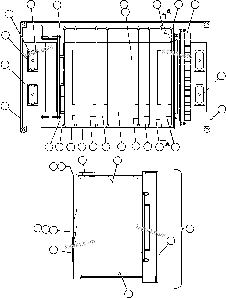 Komatsu parts book diagram for AFE48-AU  930E-2 S/N A30098 & A30100 BARRICK: CONTROL PANEL - P.S.C. (GE0339)