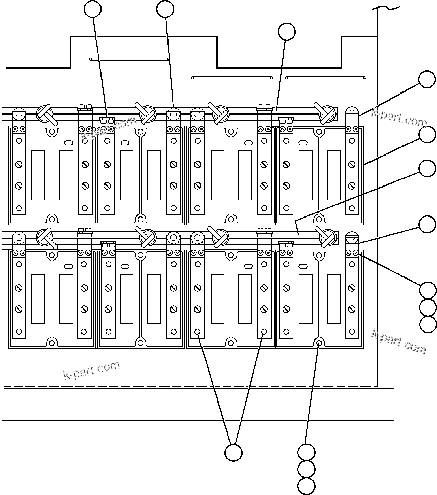Komatsu parts book diagram for AFE48-AU  930E-2 S/N A30098 & A30100 BARRICK: CONTROL CABINET (INSIDE LOWER RIGHT FRONT)