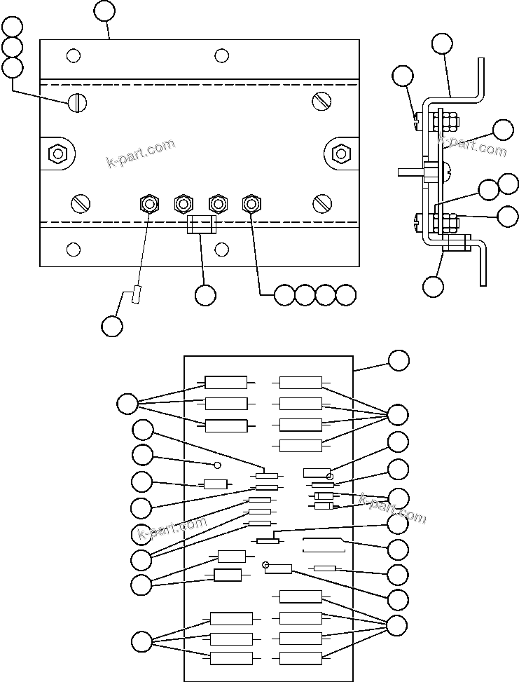 Komatsu parts book diagram for AFE48-AU  930E-2 S/N A30098 & A30100 BARRICK: VOLTAGE MEASURING MODULE (VMM) (VE6118)