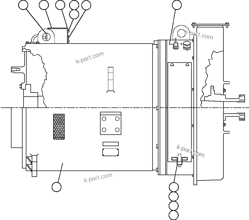 Komatsu parts book diagram for AFE48-AU  930E-2 S/N A30098 & A30100 BARRICK: DRIVE SYSTEM ALTERNATOR