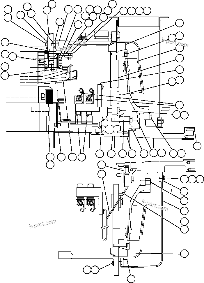 Komatsu parts book diagram for AFE48-AU  930E-2 S/N A30098 & A30100 BARRICK: ALTERNATOR - SLIP RING END