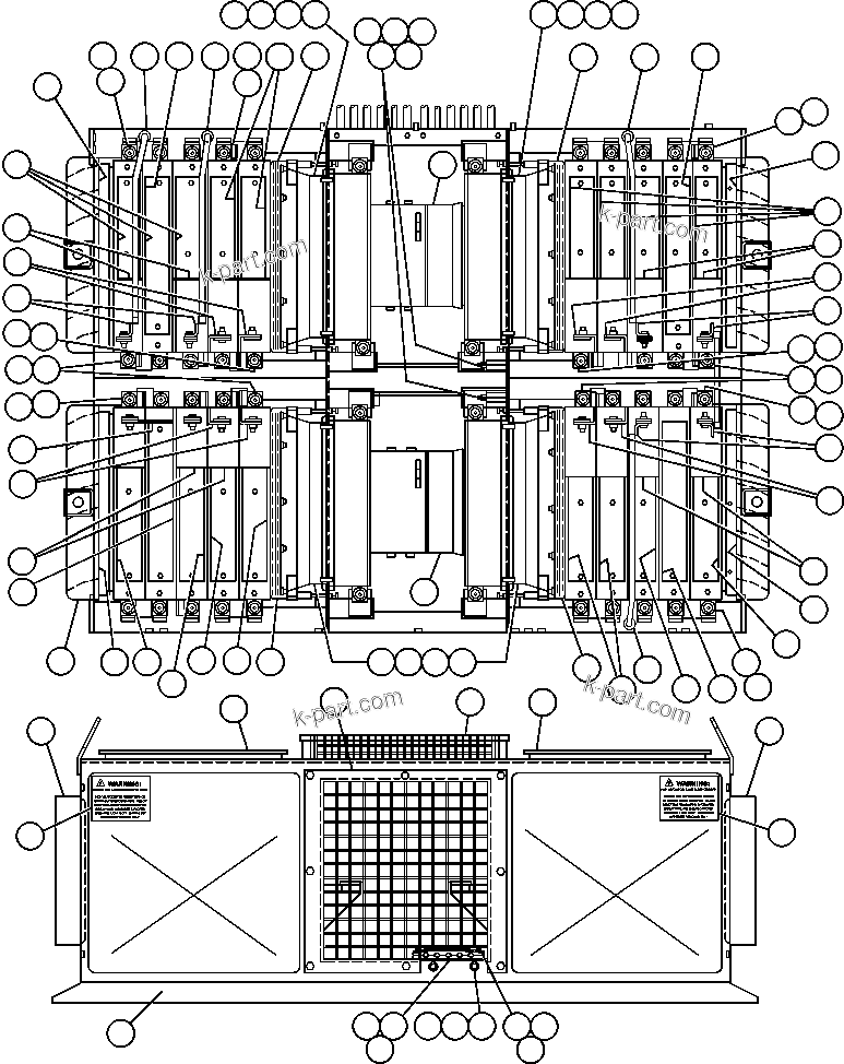 Komatsu parts book diagram for AFE48-AU  930E-2 S/N A30098 & A30100 BARRICK: RETARDING GRID ASSEMBLY (PC0543)
