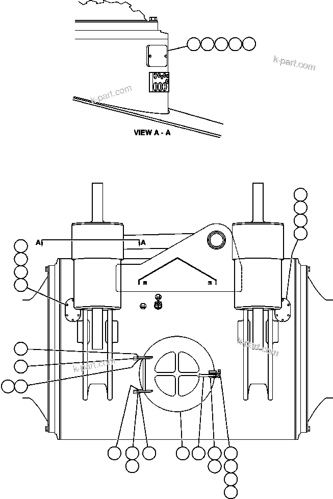 Komatsu parts book diagram for AFE48-BM  930E-2 S/N A30161 THRU A30163 CODELCO: REAR AXLE & HATCH COVERS