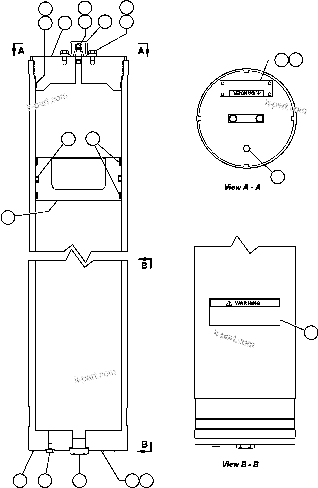 Komatsu parts book diagram for AFE48-BM  930E-2 S/N A30161 THRU A30163 CODELCO: STEERING ACCUMULATOR ASSEMBLY (ED3830)