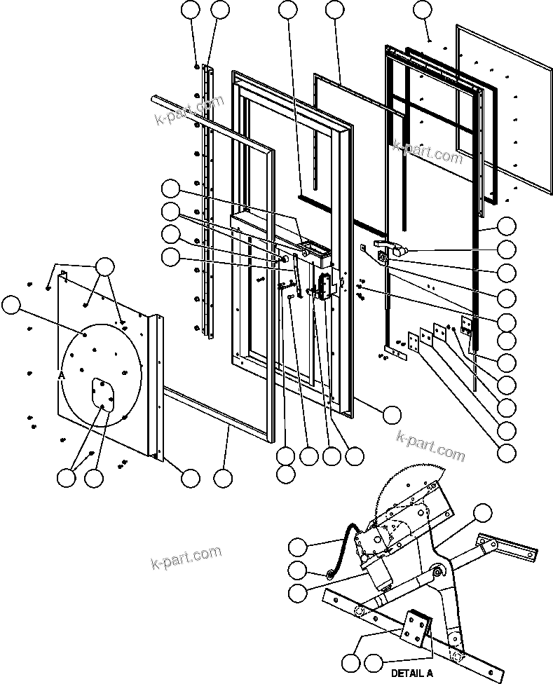 Komatsu parts book diagram for AFE48-BM  930E-2 S/N A30161 THRU A30163 CODELCO: DOOR - R.H. (SM2749)