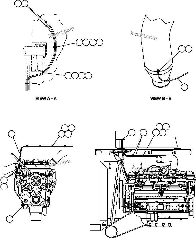 Komatsu parts book diagram for AFE48-BM  930E-2 S/N A30161 THRU A30163 CODELCO: HEATER HOSE PIPING