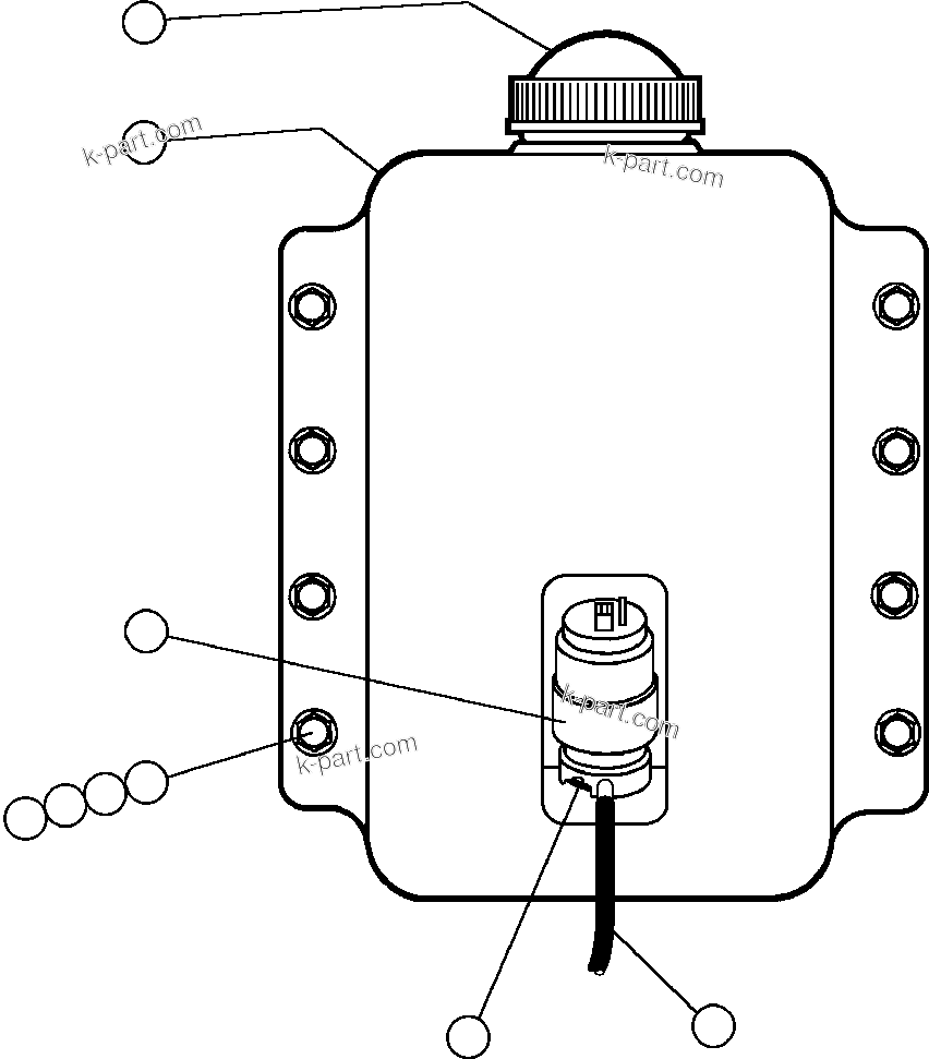 Komatsu parts book diagram for AFE48-BM  930E-2 S/N A30161 THRU A30163 CODELCO: WINDSHIELD WASHER INSTALLATION