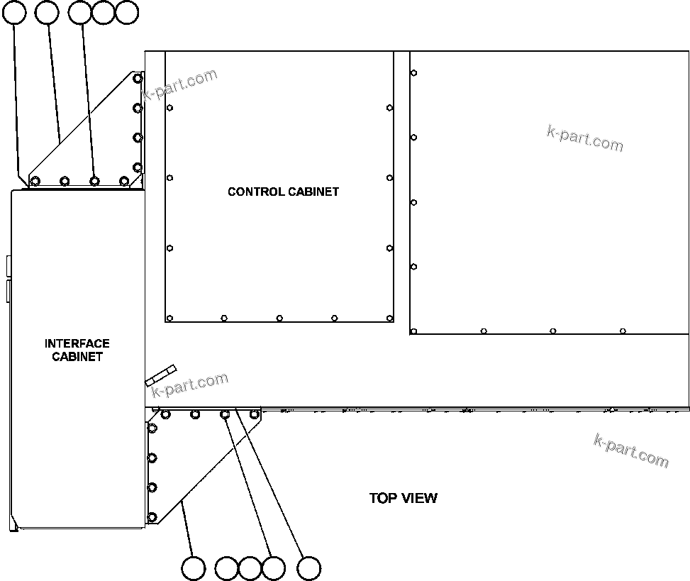 Komatsu parts book diagram for AFE48-BM  930E-2 S/N A30161 THRU A30163 CODELCO: INTERFACE CABINET SUPPORTS