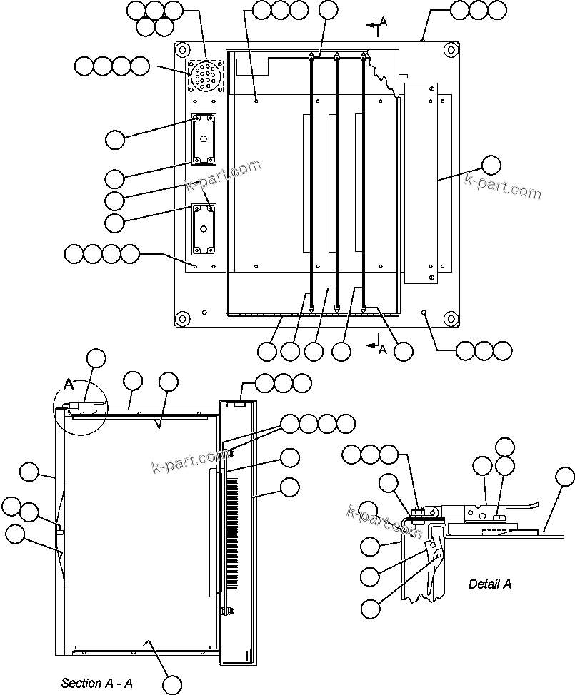 Komatsu parts book diagram for AFE48-BM  930E-2 S/N A30161 THRU A30163 CODELCO: T.C.I. PANEL (PC0544)