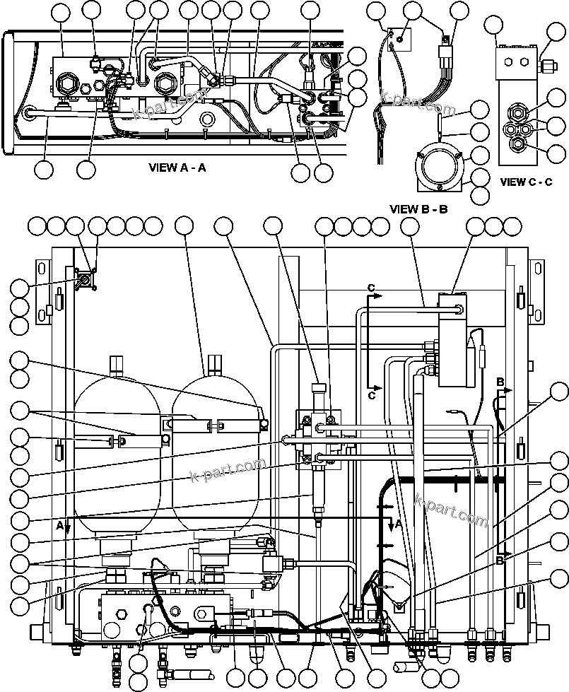 Komatsu parts book diagram for AFE48-BM  930E-2 S/N A30161 THRU A30163 CODELCO: HYDRAULIC/BRAKE CABINET ASSEMBLY (EJ1727)